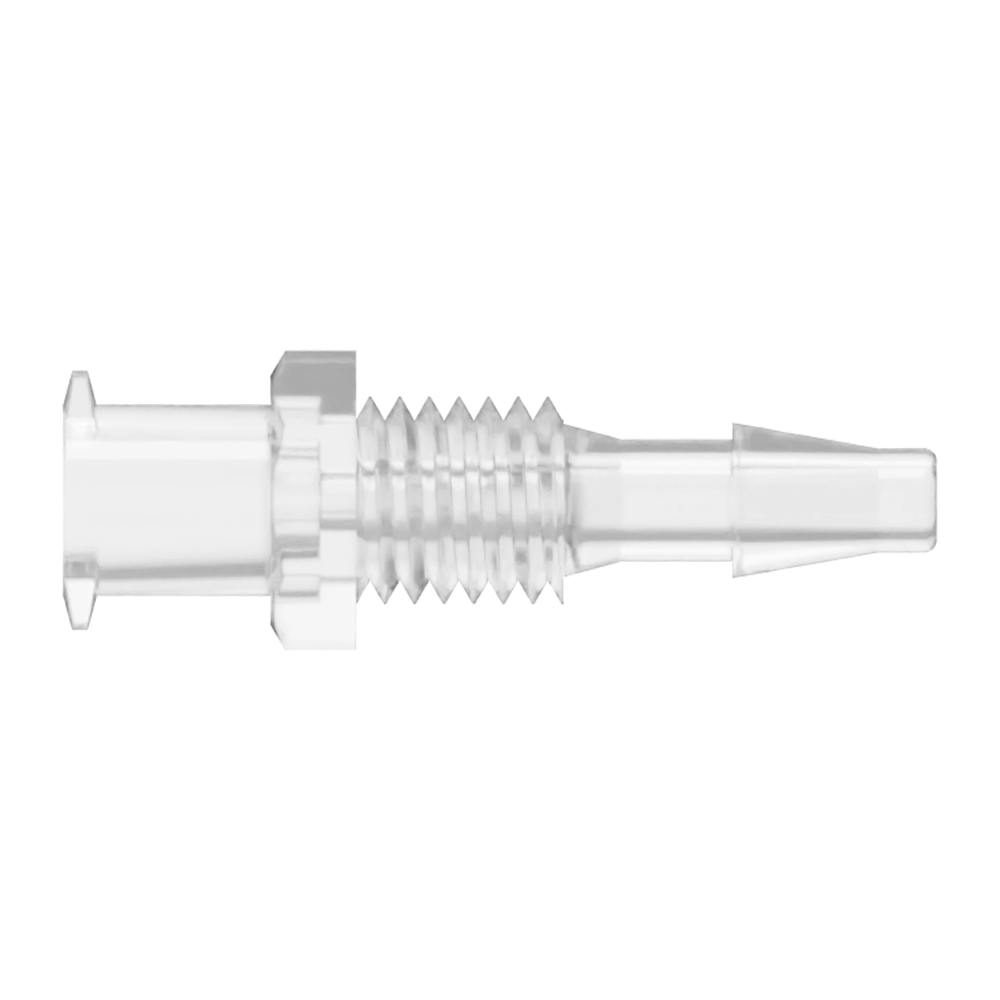 1/8" Hose Barb x Female Lug Natural Polycarbonate Bulkhead Luer