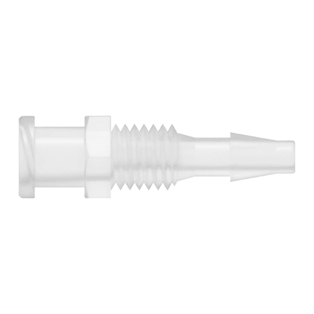 1/8" Hose Barb x Female Threaded Natural Polypropylene Bulkhead Luer