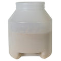 1/2 Gallon Natural HDPE Round Wide Mouth Jar with Bottom Handle Grip & 100/400 Neck (Cap Sold Separately)