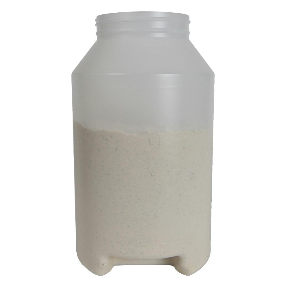 1 Gallon Natural HDPE Round Wide Mouth Jar with Bottom Handle Grip & 100/400 Neck (Cap Sold Separately)