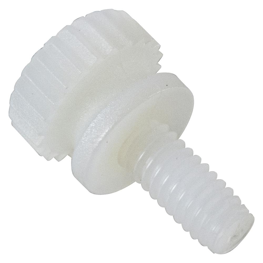8-32 x 3/8" Nylon Knurled Thumb Screws - Bag of 100