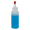 2 oz. Natural LDPE Cylindrical Bottle with 20/410 Natural Yorker Dispensing Cap with Regular Red Tip