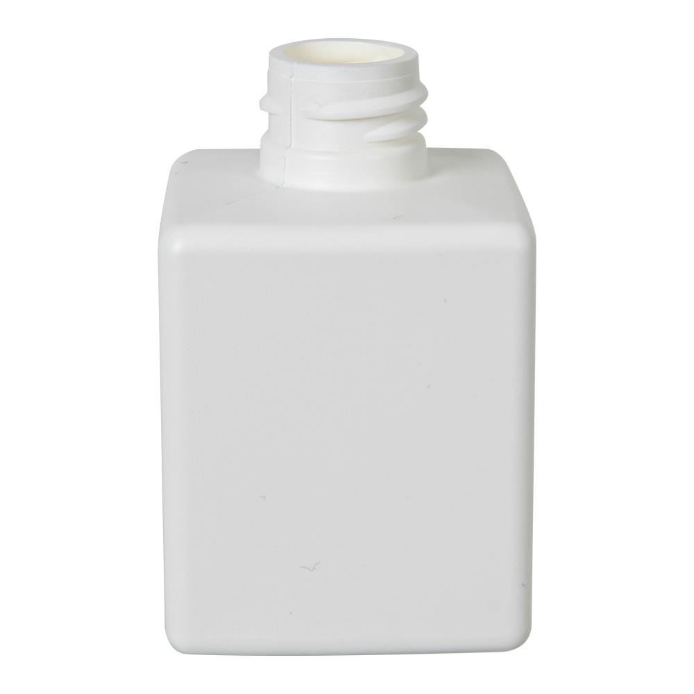 2-1/2 oz. White HDPE Square Bottle with 20/410 Neck (Cap Sold Separately)