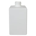 10 oz. White HDPE Square Bottle with 24/410 Neck (Cap Sold Separately)
