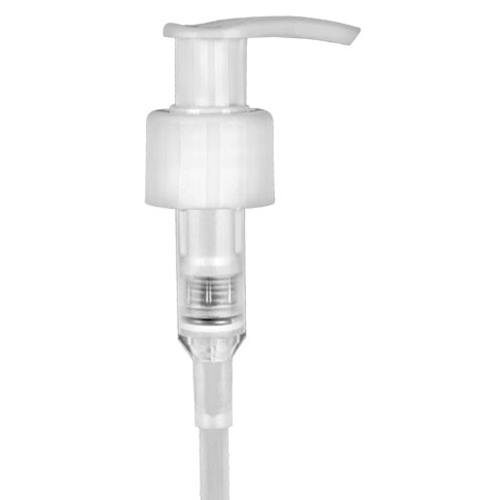 24/410 White Lock-Up Lotion Pump with 5-1/2" Dip Tube