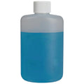 4 oz. Natural HDPE Oval Bottle with 24/410 White Ribbed Cap with F217 Liner