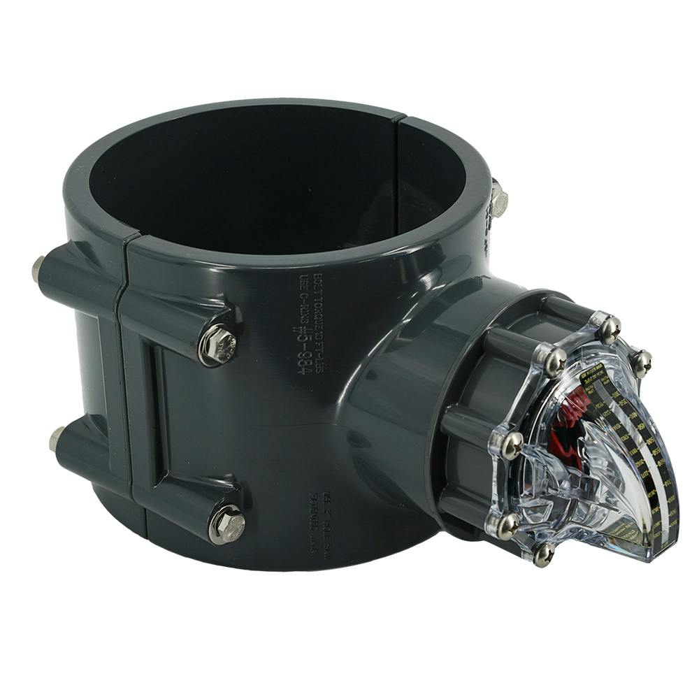 6" Schedule 80 CPVC Saddle Clamp AcuFlow™ Flow Meter