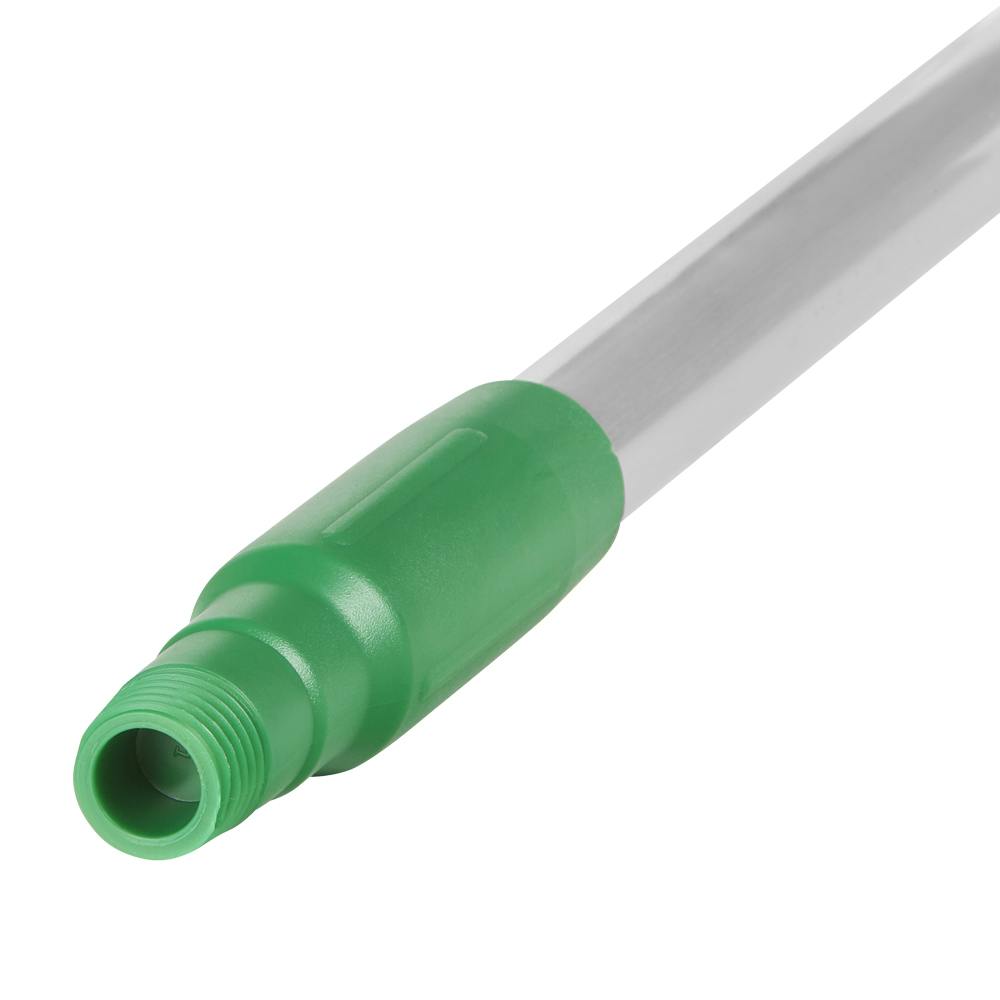 49.6" Vikan® Aluminum Handle with Green Polypropylene Tip & Cap