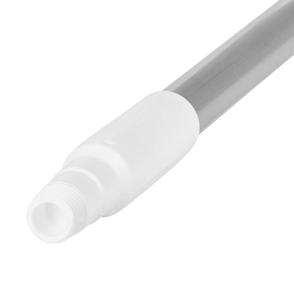 49.6" Vikan® Aluminum Handle with White Polypropylene Tip & Cap