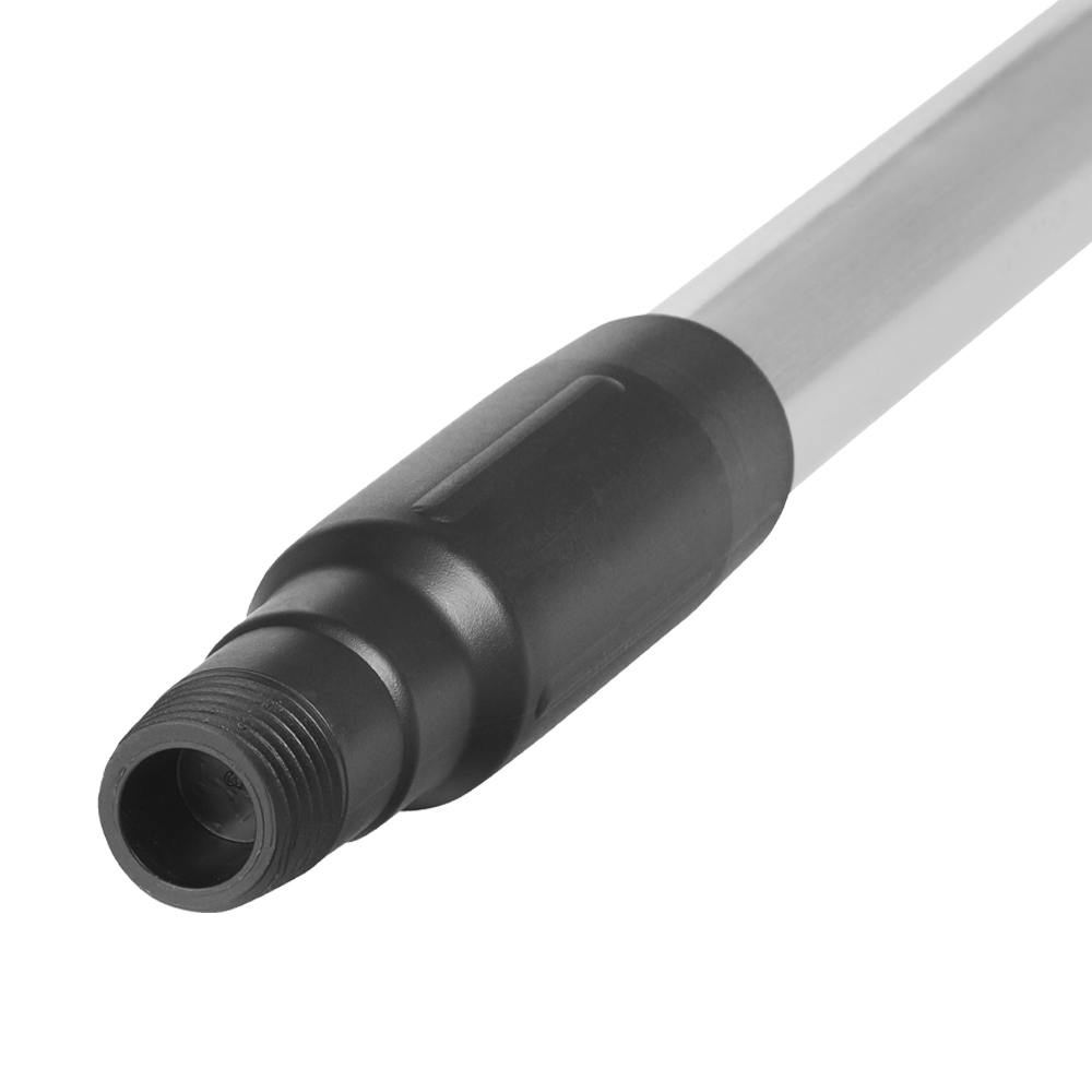 49.6" Vikan® Aluminum Handle with Black Polypropylene Tip & Cap