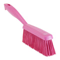 13" Pink Polypropylene Vikan® Edge Bench Brush with Medium Polyester Bristles