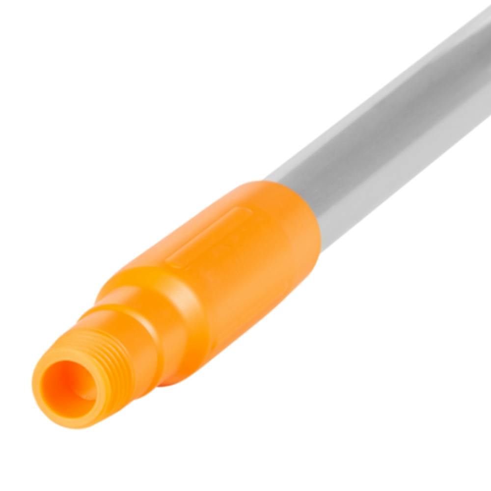 57.5" Vikan® Aluminum Handle with Orange Polypropylene Tip & Cap