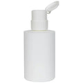 17 oz. White HDPE Squat Cylindrical Straight Bottom Bottle with 24/410 White Ribbed Lock-Up Well-Style Pump