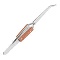 6-1/2" Curved Self-Closing Stainless Steel Insulated Soldering Tweezers