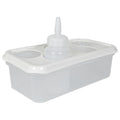 5-Hole Natural Polypropylene Sauce Bottle Organizer with Lid