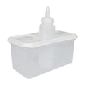 3-Hole Natural Polypropylene Sauce Bottle Organizer with Lid