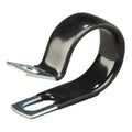 1/4" Dia. x 1/2" W Black Vinyl-Coated Steel Cable Clamp