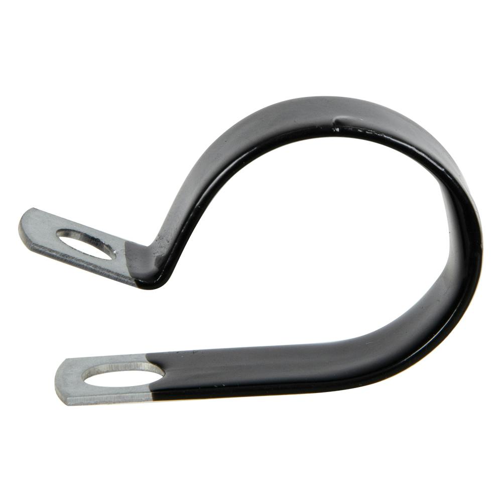 1" Dia. x 1/2" W Black Vinyl-Coated Steel Cable Clamp