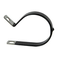1-3/4" Dia. x 1/2" W Black Vinyl-Coated Steel Cable Clamp