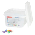 1/6 Size Clear Polyproylene Airtight Food Pan with LDPE ColorClip Lid - 1.9 Quart
