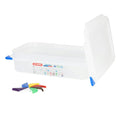 1/4 Size Clear Polyproylene Airtight Food Pan with LDPE ColorClip Lid - 1.9 Quart
