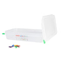 1/3 Size Clear Polyproylene Airtight Food Pan with LDPE ColorClip Lid - 2.6 Quart