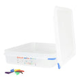 1/2 Size Clear Polyproylene Airtight Food Pan with LDPE ColorClip Lid - 4.2 Quart
