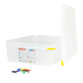 1/2 Size Clear Polyproylene Airtight Food Pan with LDPE ColorClip Lid - 6.8 Quart