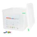 1/2 Size Clear Polyproylene Airtight Food Pan with LDPE ColorClip Lid - 13.2 Quart