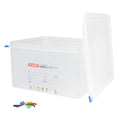 2/3 Size Clear Polyproylene Airtight Food Pan with LDPE ColorClip Lid - 20 Quart