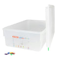 Full Size Clear Polyproylene Airtight Food Pan with LDPE ColorClip Lid - 22.2 Quart