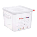 6.3 Quart Clear Polypropylene Square Food Storage Container with LDPE ColorClip Lid