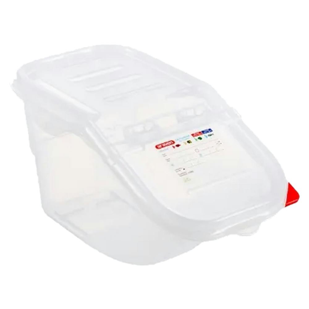 1.8 Gallon (7.3 Quart) Translucent Polypropylene Accessible Ingredient Bin with ColorClip Lid