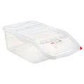 6 Gallon (24 Quart) Translucent Polypropylene Accessible Ingredient Bin with ColorClip Lid