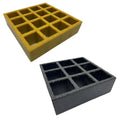 1-1/2" x 48" x 144" General-Purpose Dark Gray Fiberglass-Reinforced Orthophthalic Polyester Grating - Meniscus Top