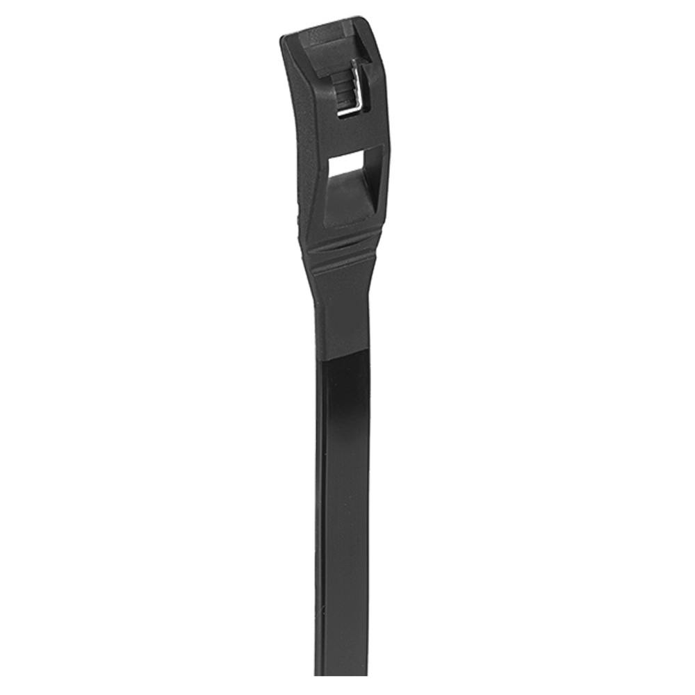14.5" - 120 lb. Black Nylon Wide No-Snag Cable Zip Tie with a 4" Max. Bundle Dia.