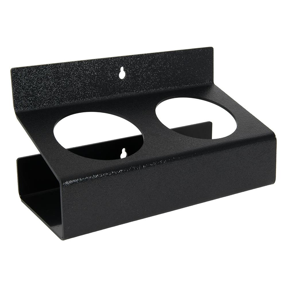 Double Black Styrene Bottle & Can Holder - 3-1/4" Dia. Openings