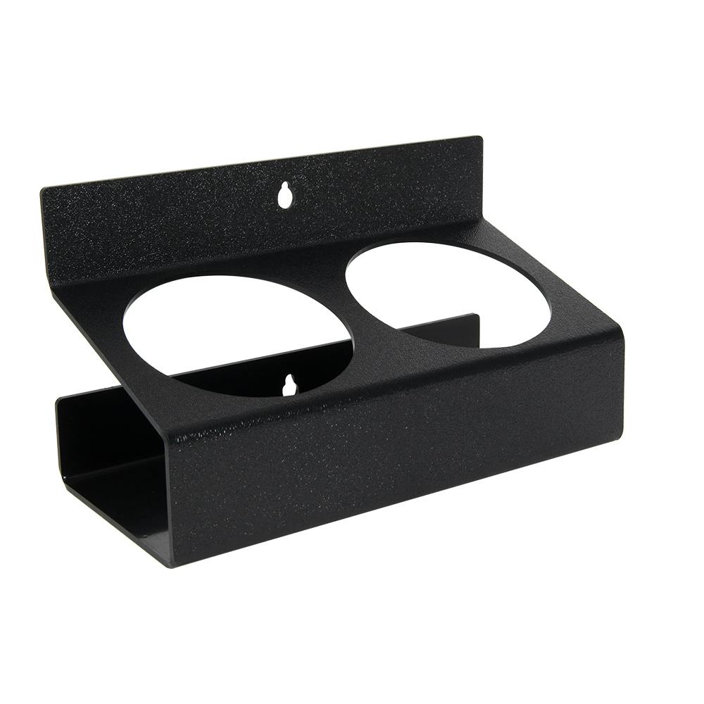 Double Black Styrene Bottle & Can Holder - 3-3/4" Dia. Openings