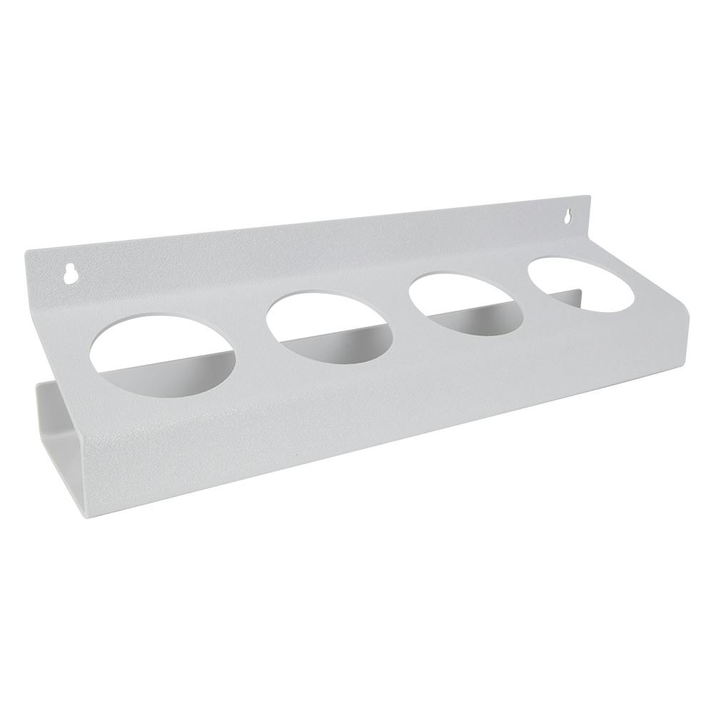 Quadruple White Styrene Bottle & Can Holder - 3-1/4" Dia. Openings