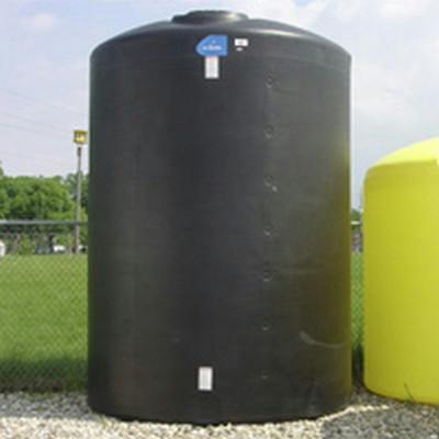 3100 Gallon Black Heavy Duty Vertical Closed Head Tank - 102" Dia. x 103" Hgt.