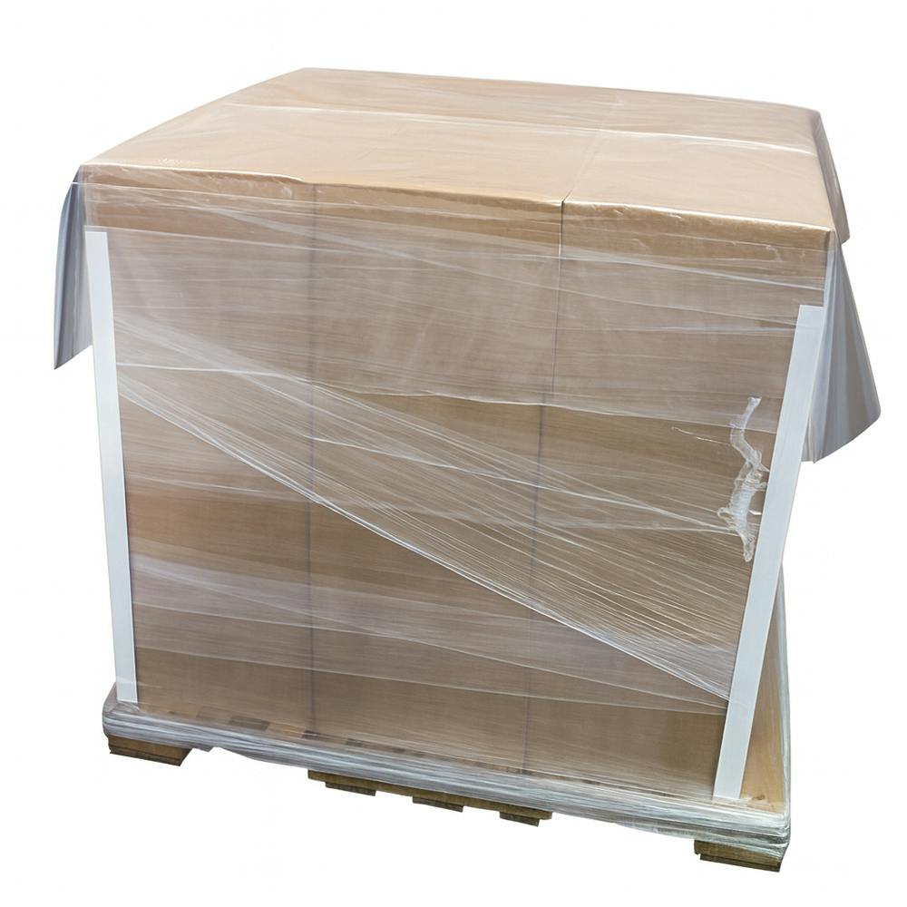 60" W x 60" L Clear Pallet Cover Sheets - Case of 150