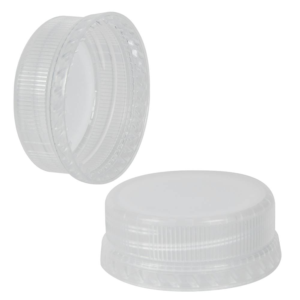 38mm 2-Lead Clear Polypropylene Tamper-Evident Beverage Cap