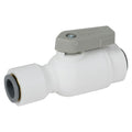 10mm OD Push-to-Connect x 10mm OD Push-to-Connect White Polypropylene LIQUIfit® Union Two-Way Ball Valve