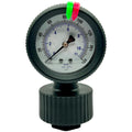 Black Polypropylene One-Piece Molded Pressure Gauge with FKM Diaphragm - 0 to 30 psi Range
