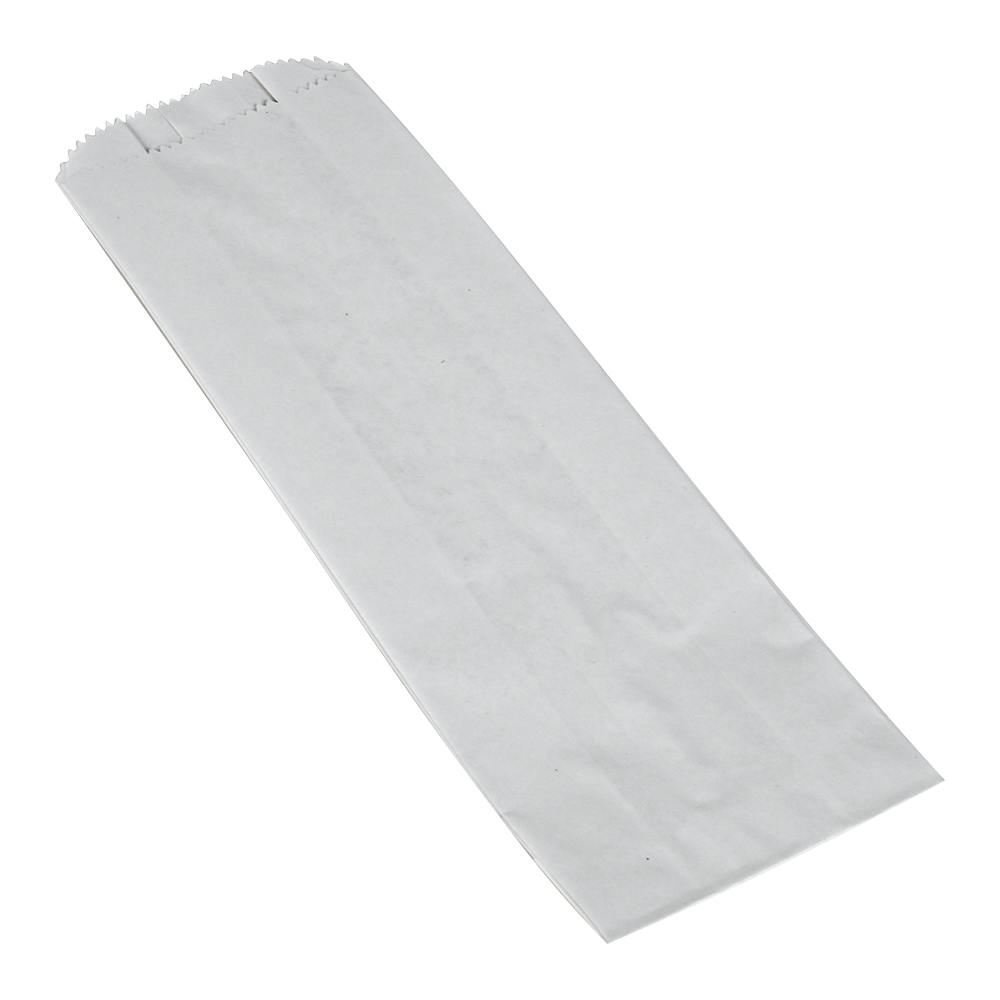 3-1/2" W x 10-1/4" L + 2" SG Slim White Kraft Paper Pharmaceutical Bags (Case of 1000)