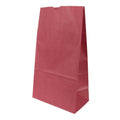 8 lb. Red Kraft Paper SOS Bags - 6-1/4" W x 12-1/2" L + 3-13/16" BG (Case of 500)