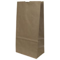 8 lb. Natural Kraft Paper Heavy-Duty SOS Bags - 6-1/4" W x 12-1/2" L + 3-13/16" BG (Case of 250)