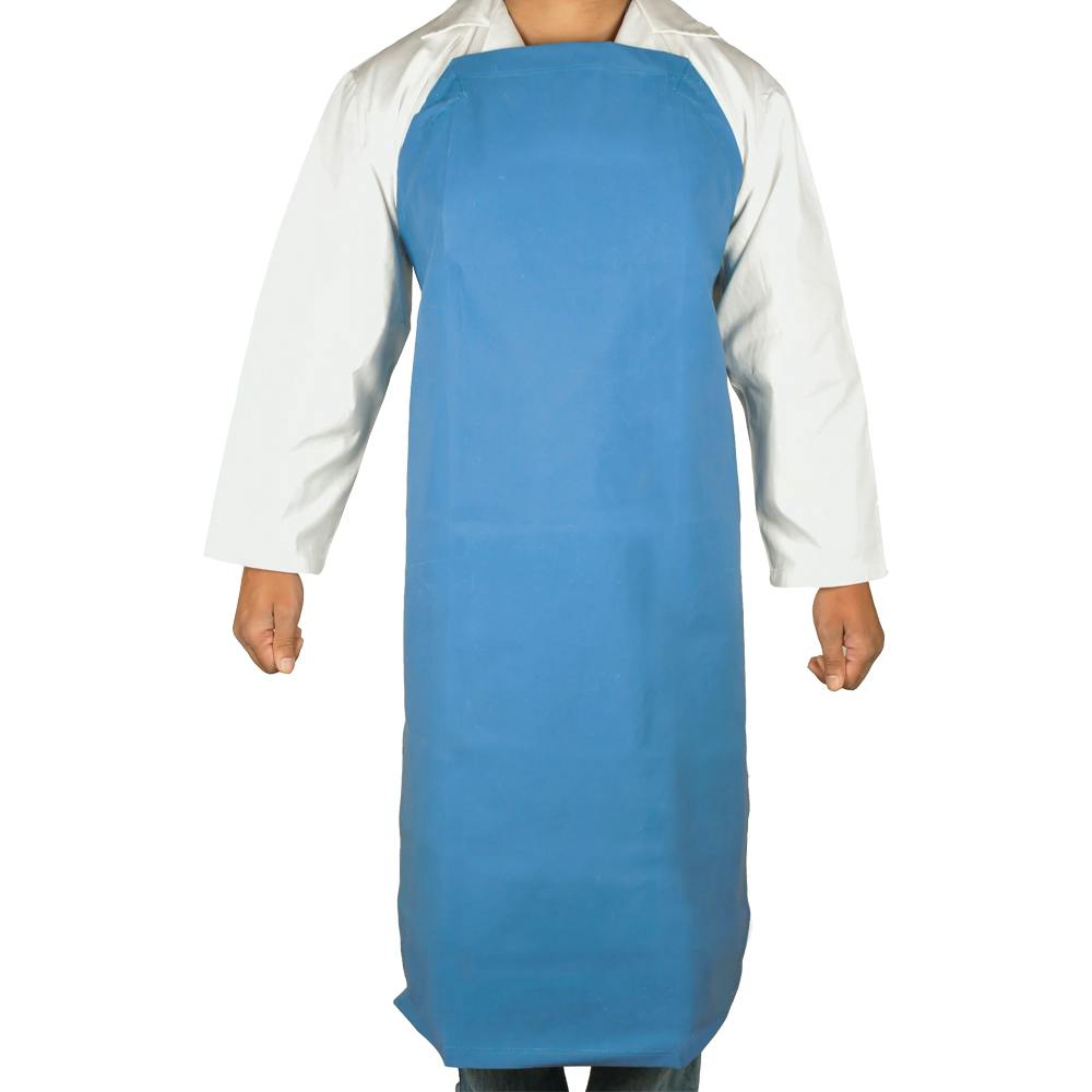 27" W x 42" L Blue Adult Rubber Apron