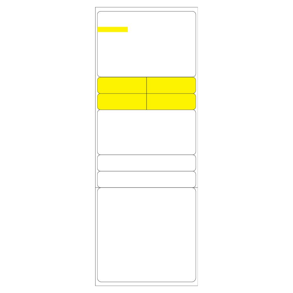 9-Up Vertical EZ Peel Blank Prescription Labels with 1" Core - 3.125" W x 8.5" L Sheet (Case of 5760)