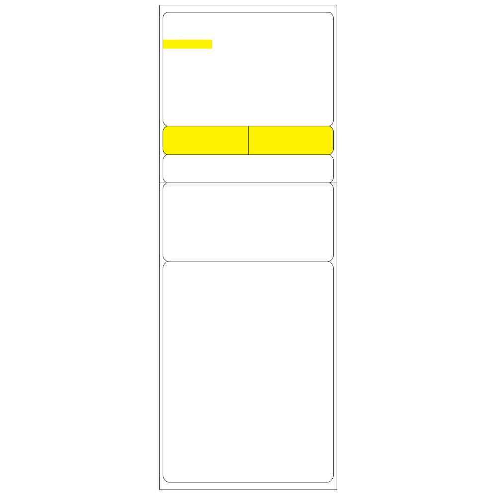 6-Up Vertical Standard Peel Blank Prescription Labels with 1" Core - 3.125" W x 8.5" L Sheet (Case of 5760)
